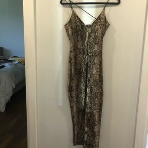 JLUXLABEL animal print bodycon dress